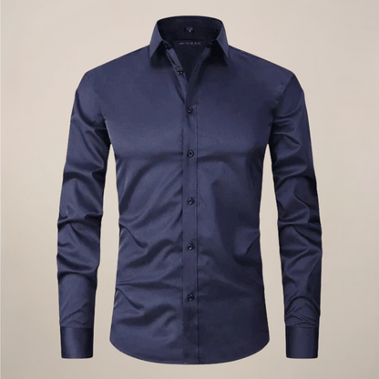 Chemise business homme à manches longues avec patte de boutonnage | respirante