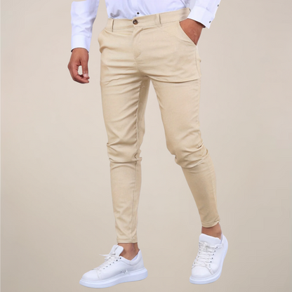 Pantalon chino business décontracté homme | coupe slim