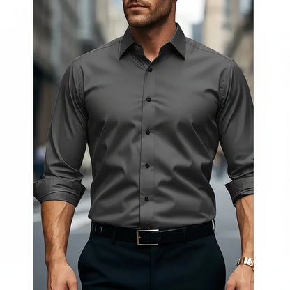 Camicia Uomo con Colletto e Bottoni | Maniche Lunghe