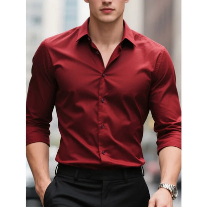 Camicia Uomo con Colletto e Bottoni | Maniche Lunghe