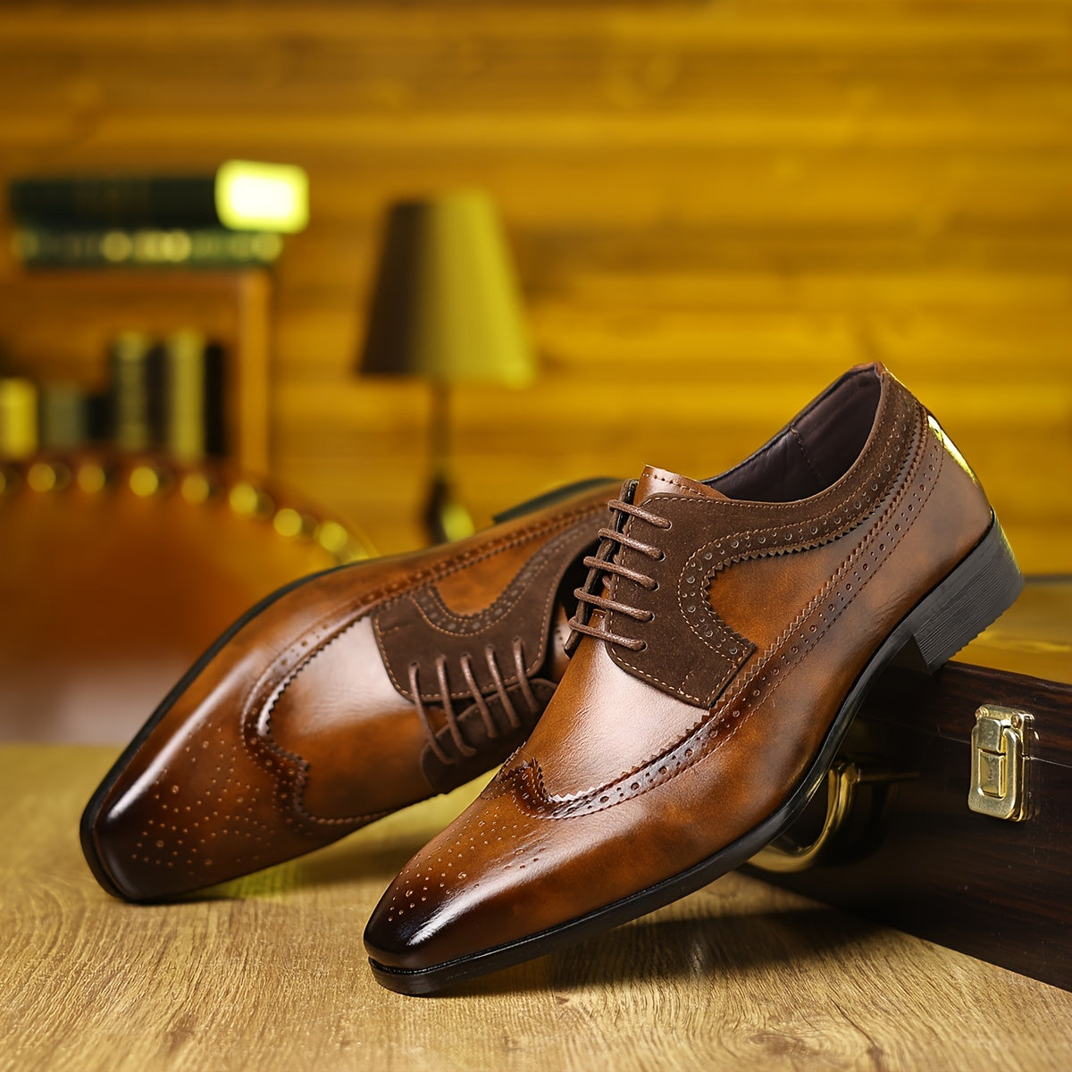Chaussures Oxford brogues à bout ailé homme | à lacets
