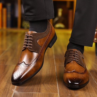 Chaussures Oxford brogues à bout ailé homme | à lacets