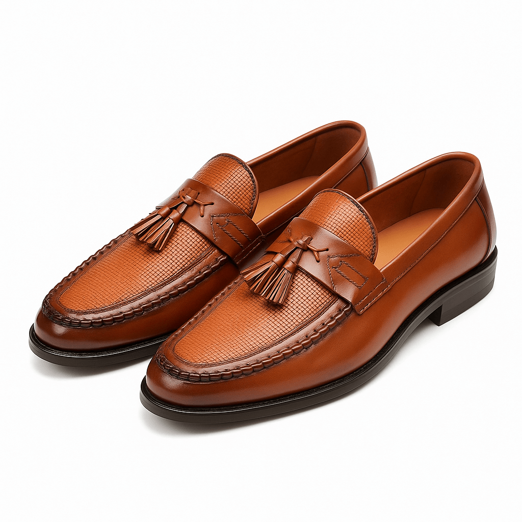 Mocassins business décontractés homme avec pompons | à enfiler