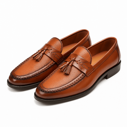 Mocassins business décontractés homme avec pompons | à enfiler
