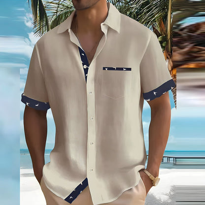 Chemise manches courtes à boutons pour hommes | Été