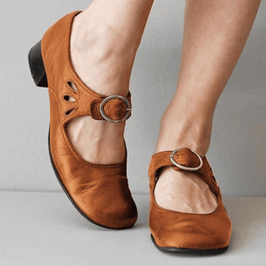 Sandales Mary Jane vintage pour femmes | Talon bloc bas