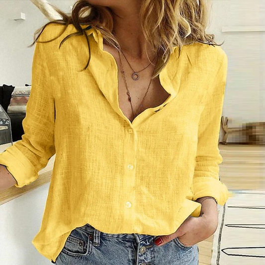 Camicia elegante con bottoni da donna | Manica lunga