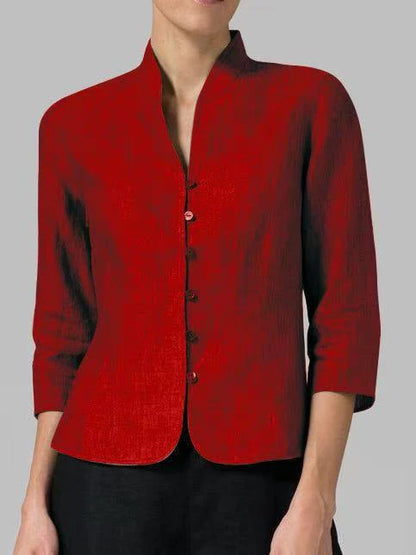 Veste de mi-saison à col montant pour femmes | Manches 3/4