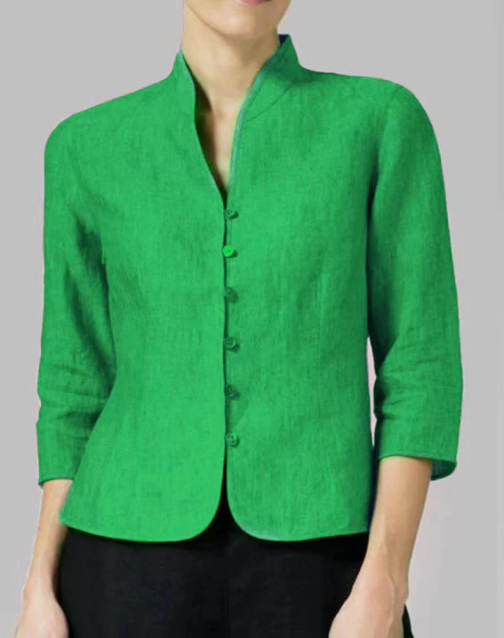 Veste de mi-saison à col montant pour femmes | Manches 3/4