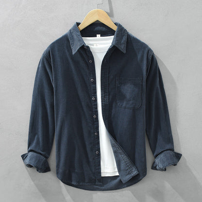 Chemise en velours côtelé homme | Manches longues
