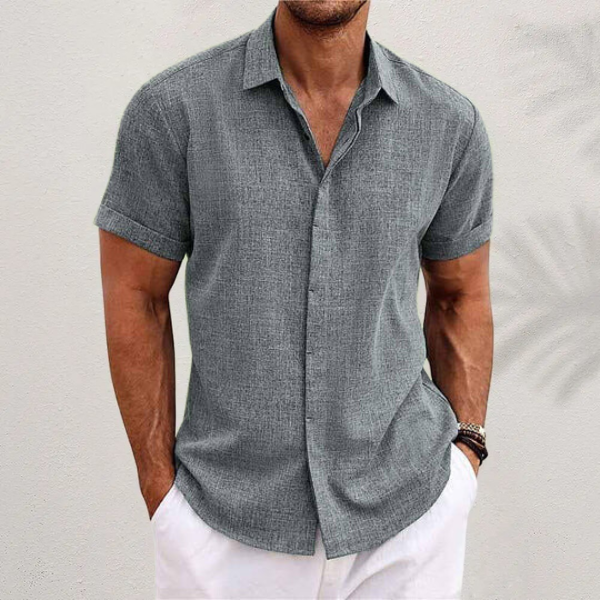 Chemise en lin homme | Manches courtes