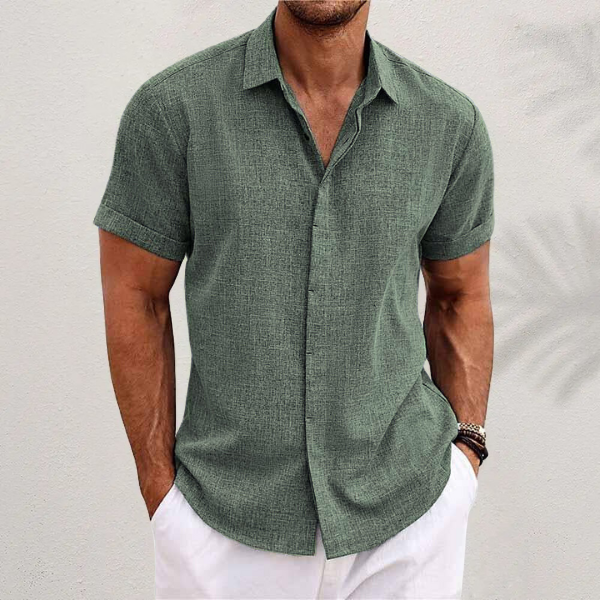 Chemise en lin manches courtes homme | Été