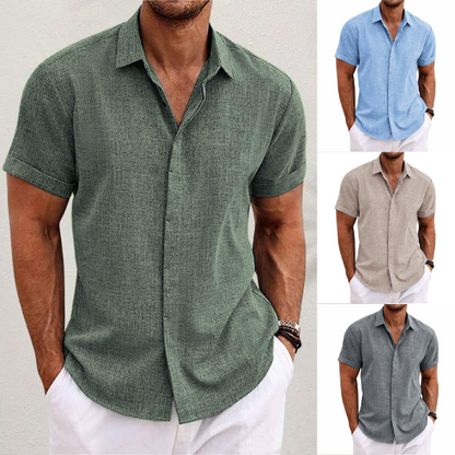 Chemise en lin homme | Manches courtes