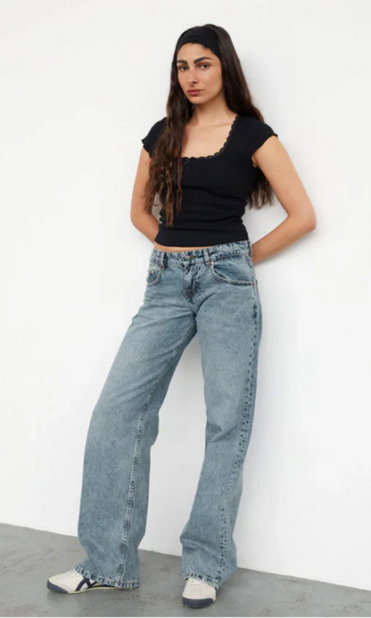 Jean baggy stretch femme | Long
