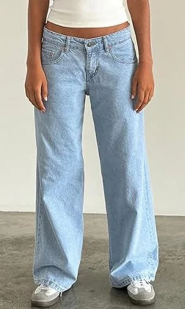 Jean baggy stretch femme | Long