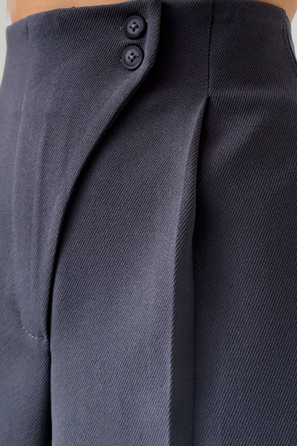 Pantalon taille haute à jambes larges pour femmes | Business décontracté
