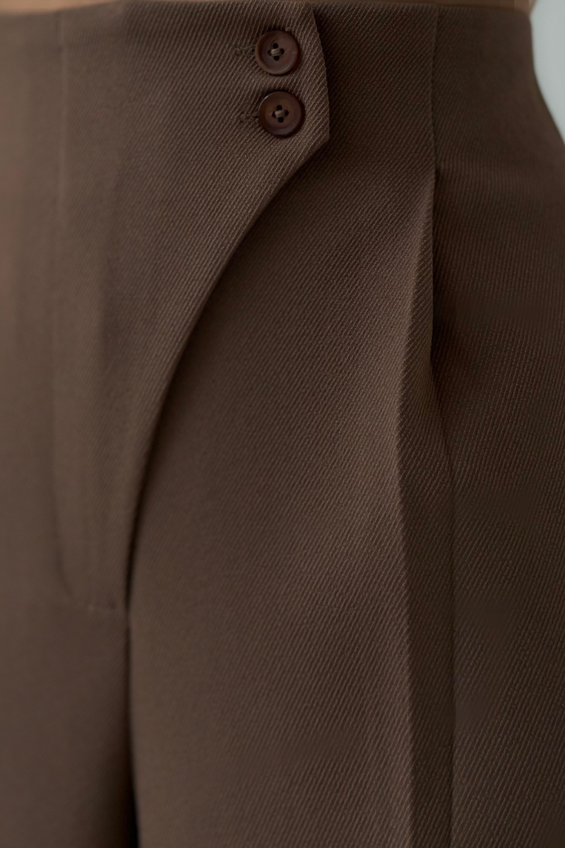 Pantalon taille haute à jambes larges pour femmes | Business décontracté