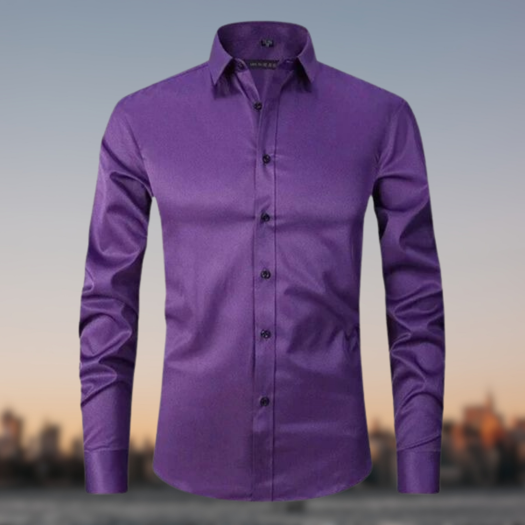 Chemise élégante stretch homme | Manches longues