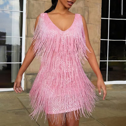Women's Evening Sequin Dress | Mini