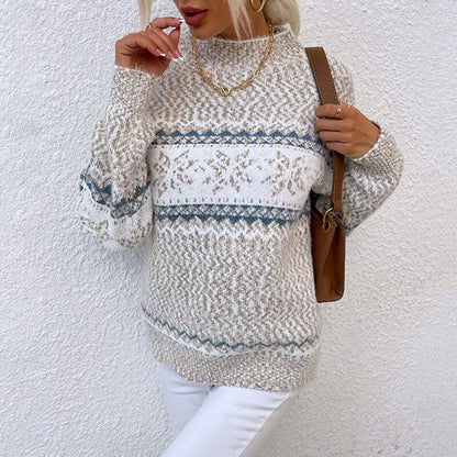 Pull norvégien en maille pour femme