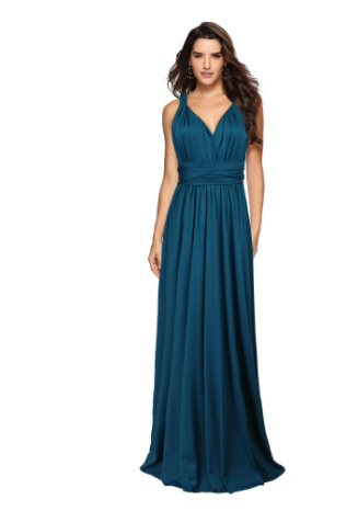 Robe de soirée femme cache-cœur | longue