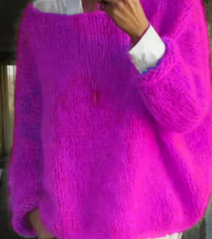 Pull oversize en maille pour femme | Long