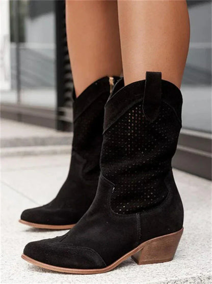 Damen Cowboy Stiefeletten | Reißverschluss
