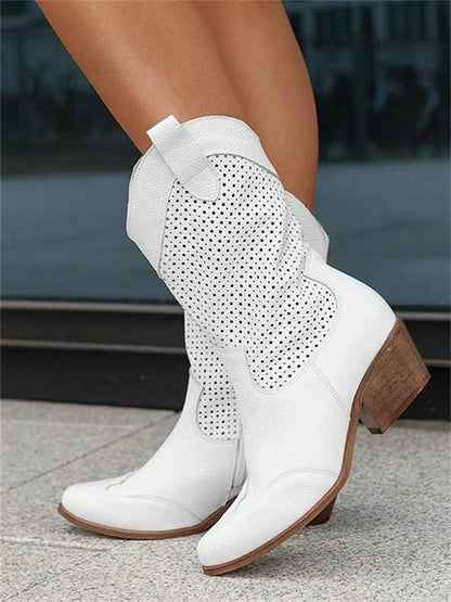 Damen Cowboy Stiefeletten | Reißverschluss