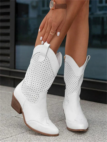 Damen Cowboy Stiefeletten | Reißverschluss