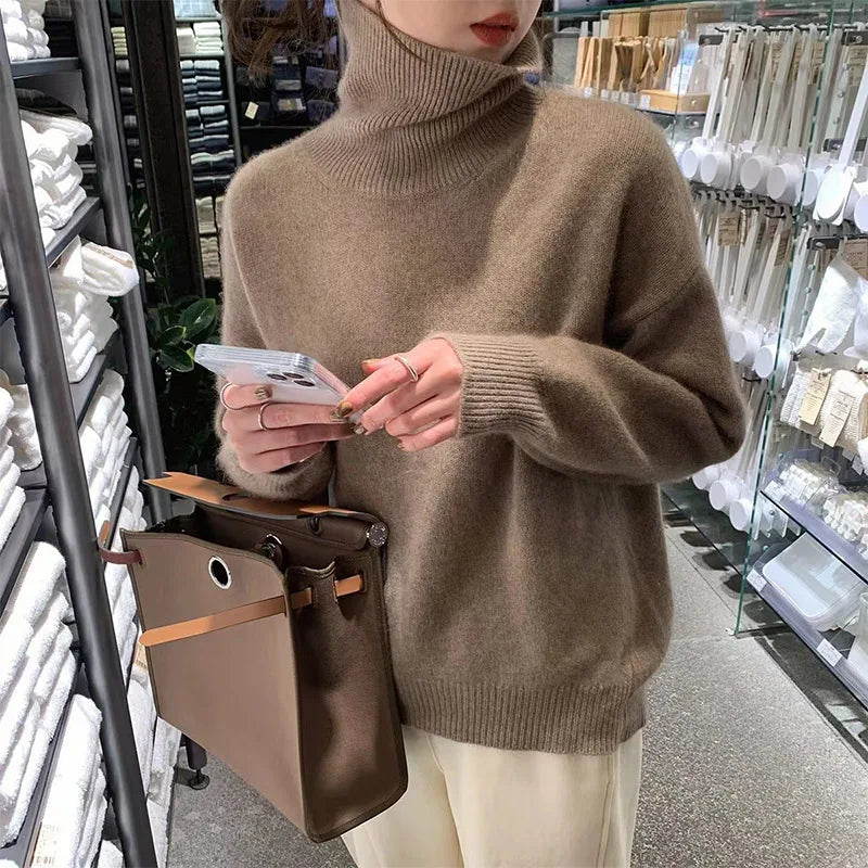 Jersey de cuello alto para mujer | Largo