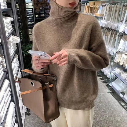 Jersey de cuello alto para mujer | Largo