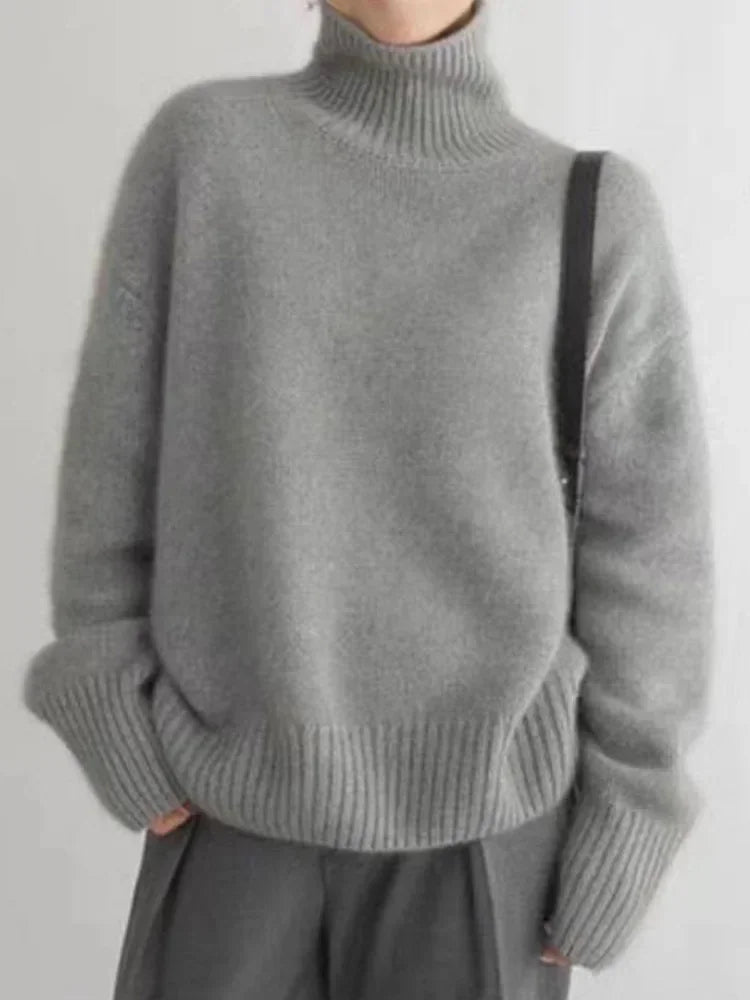 Jersey de cuello alto para mujer | Largo