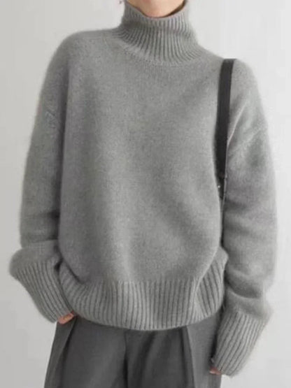 Jersey de cuello alto para mujer | Largo