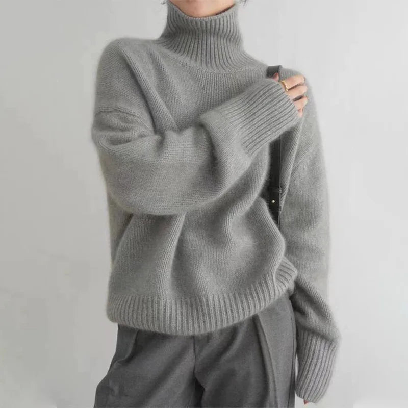 Jersey de cuello alto para mujer | Largo