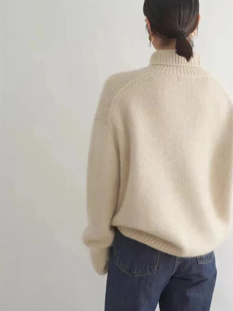 Jersey de cuello alto para mujer | Largo
