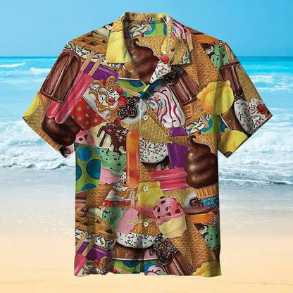Chemise d'été homme à motif graphique | manches courtes