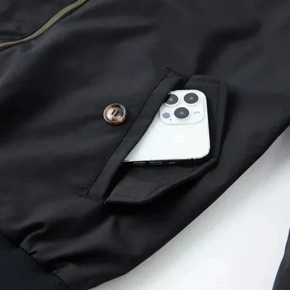 Herren Bomber Winterjacke | Mit Karo-Futter