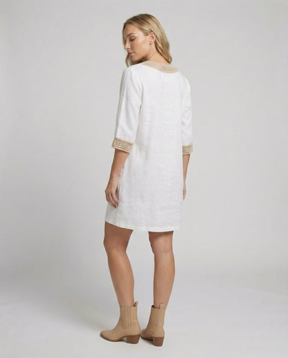 Robe d'été style bohème à col en V pour femme | Mini