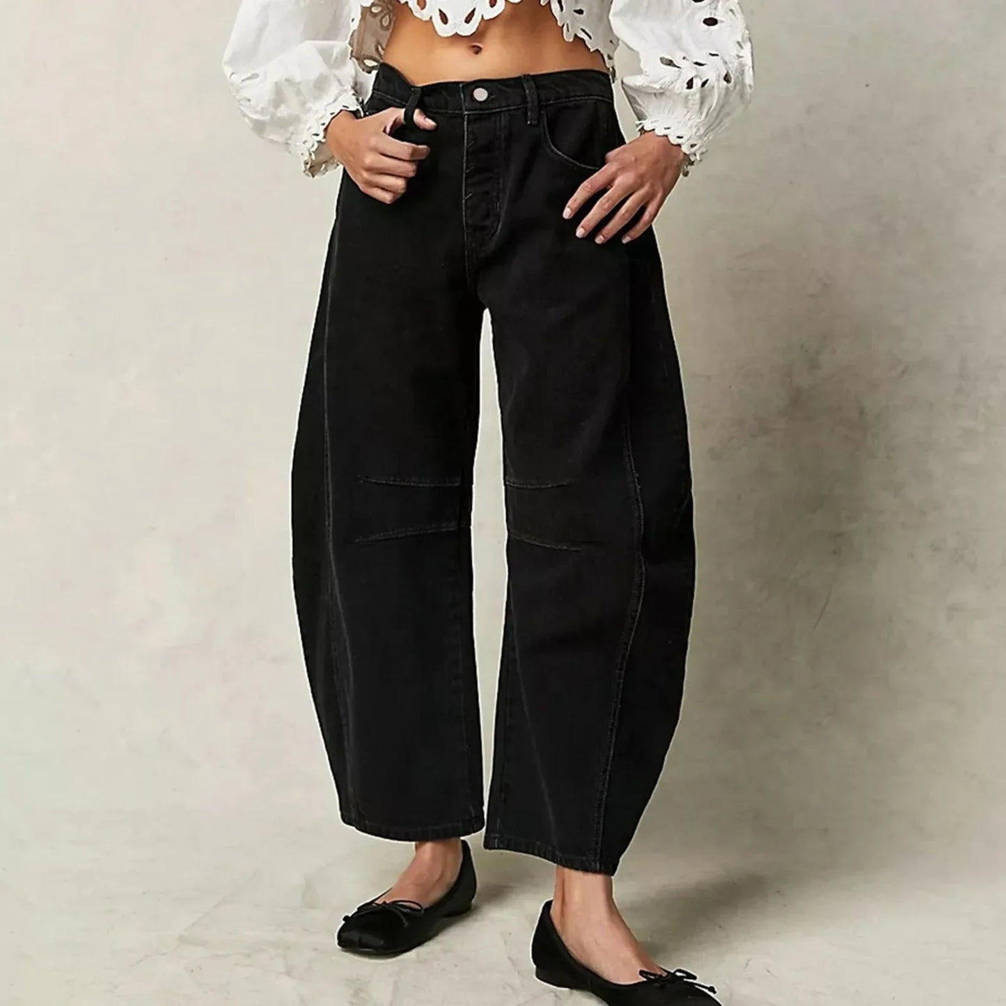 Jean baggy décontracté femme | Confortable