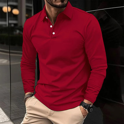 Herren Langarm Polo-Shirt | Lässig- und Geschäftskleidung
