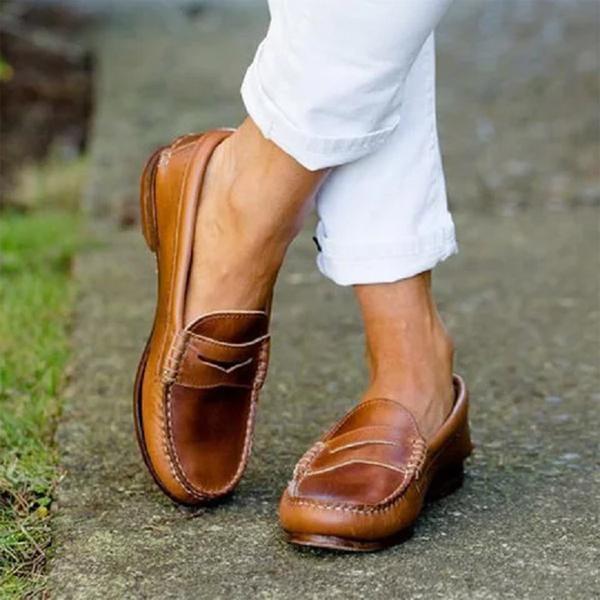 Mocassins plats de travail femme | Enfiler