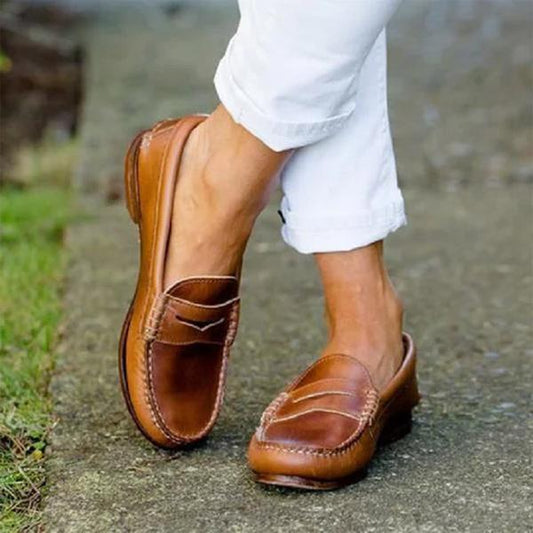 Mocassins plats de travail femme | Enfiler