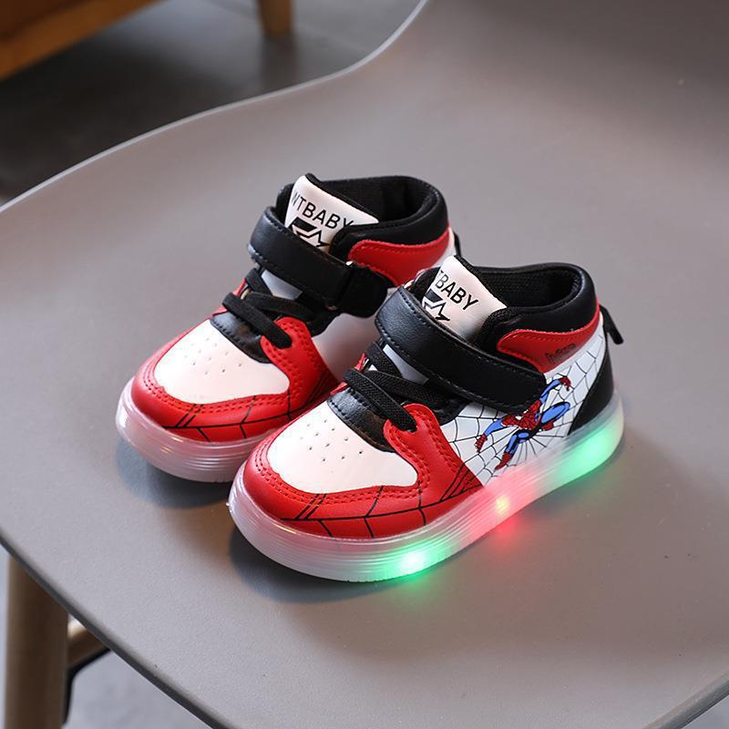 Chaussures enfants semelle LED lumineuse | avec fermeture velcro
