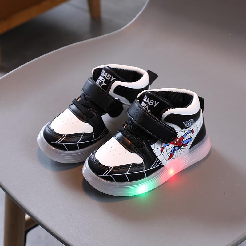 Chaussures enfants semelle LED lumineuse | avec fermeture velcro