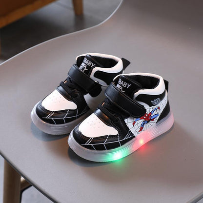 Chaussures enfants semelle LED lumineuse | avec fermeture velcro