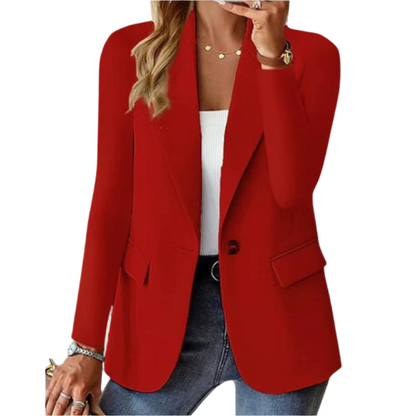 Blazer de bureau à col revers pour femmes | Manches longues