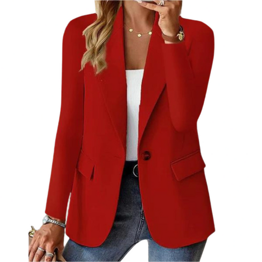 Blazer de bureau à col revers pour femmes | Manches longues
