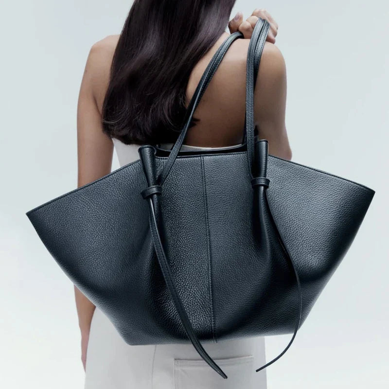 Grand sac fourre-tout pour femmes | avec détail nœud et longues anses