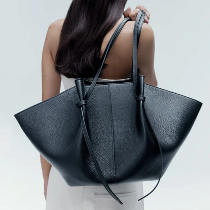 Grand sac fourre-tout pour femmes | avec détail nœud et longues anses
