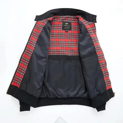 Herren Bomber Winterjacke | Mit Karo-Futter